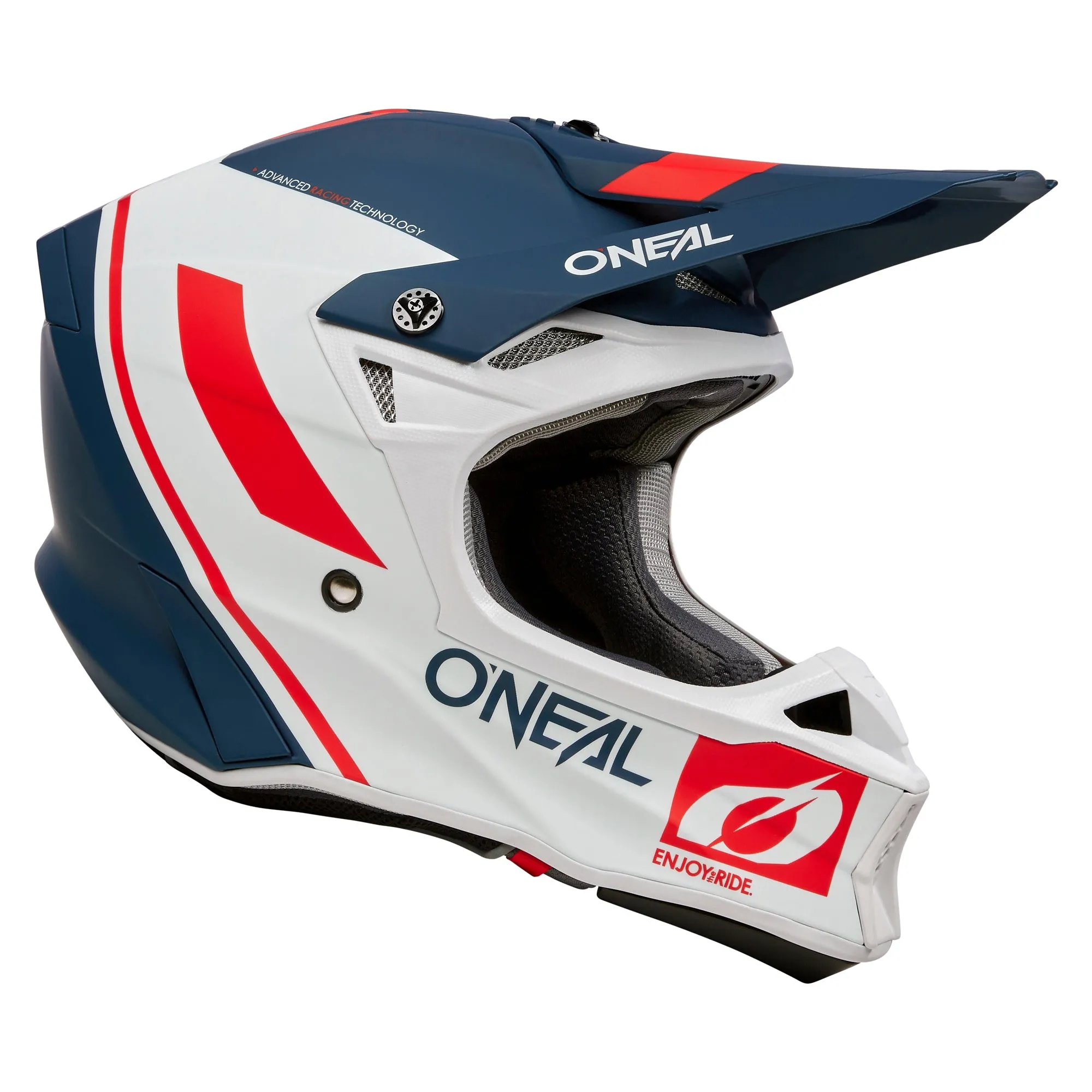 10 SRS Flow V.3 Helmet Blue/White/Red