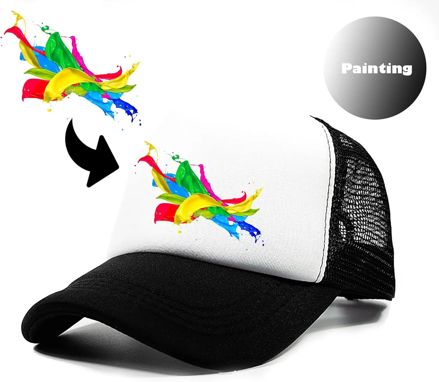 12 Pack Sublimation Blanks Mesh Trucker Hats Bulk, DIY Printing Baseball Hat Wholesale, Sports Outdoor Snapback Dad Hat