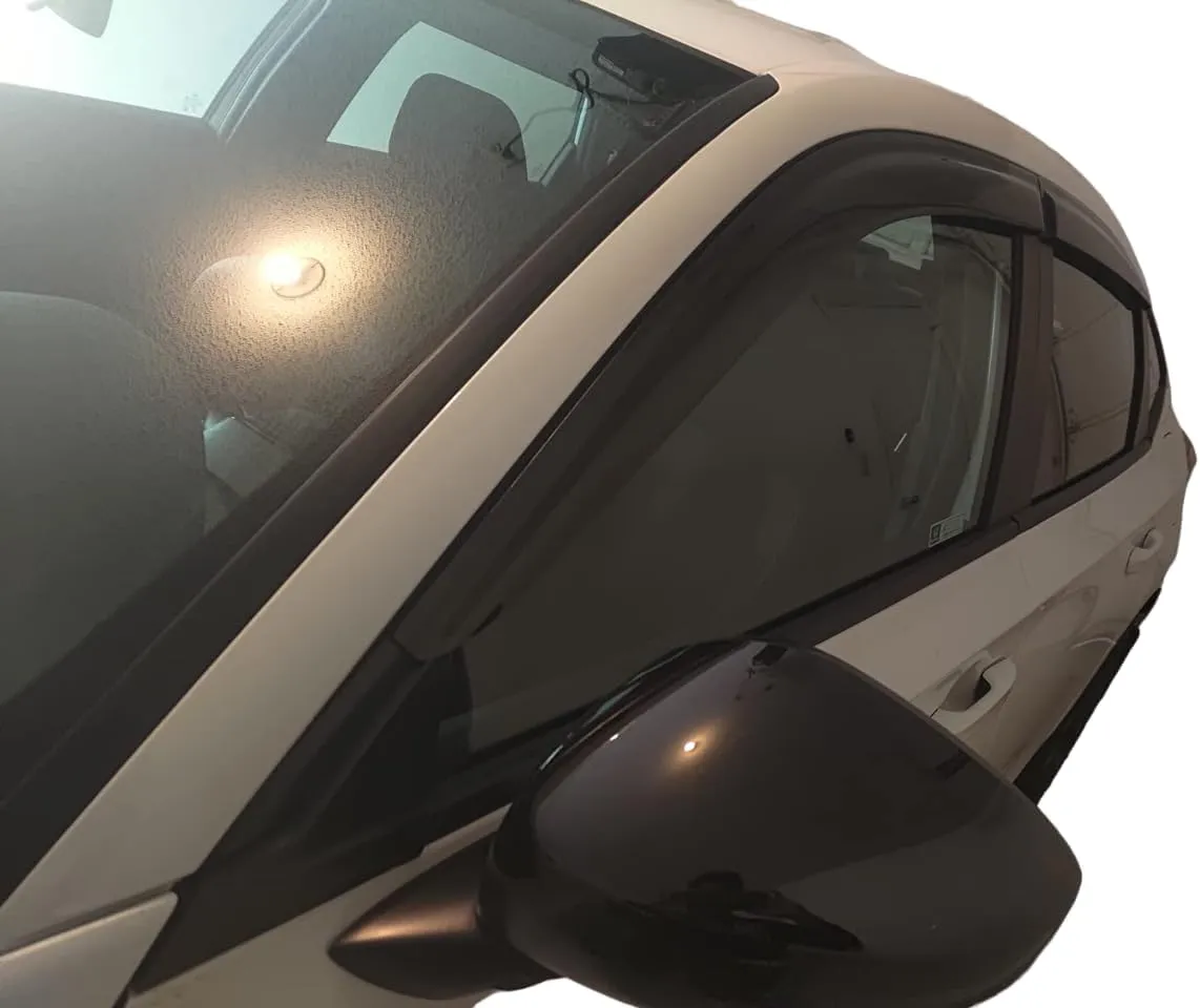 2022-2025 Tape-On Rain Guards for Honda Civic Hatchback Side Window Visor Deflectors HB LX Sport Touring EX-L Tinted Vent Shades Protectors 2023 2024