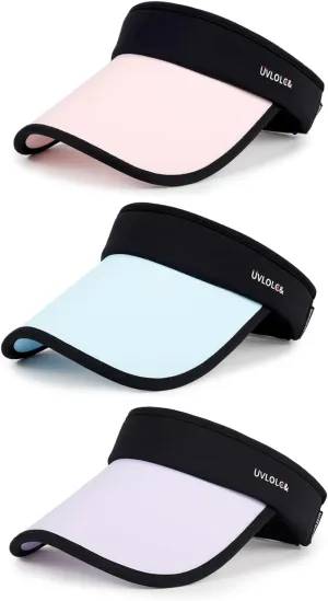 3 Pack Visor Hats for Women Cooling Ice Silk Womens Visor Adjustable Sports Sun Hat