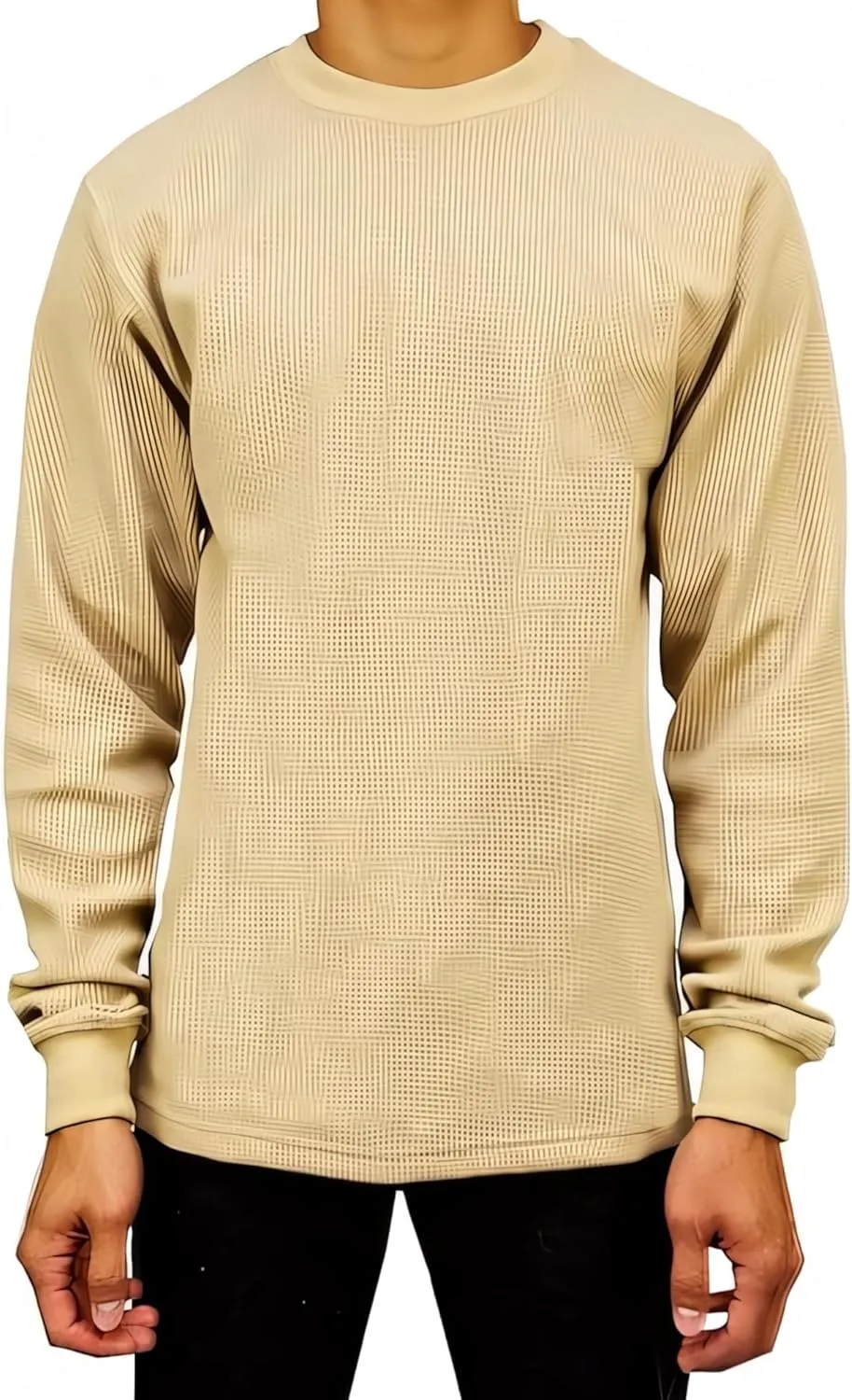 Access Heavyweight Crew Neck Thermal Shirts for Men, Crafted from Rugged Waffle Knit Fabric, Men's Thermal Long Sleeve Shirt