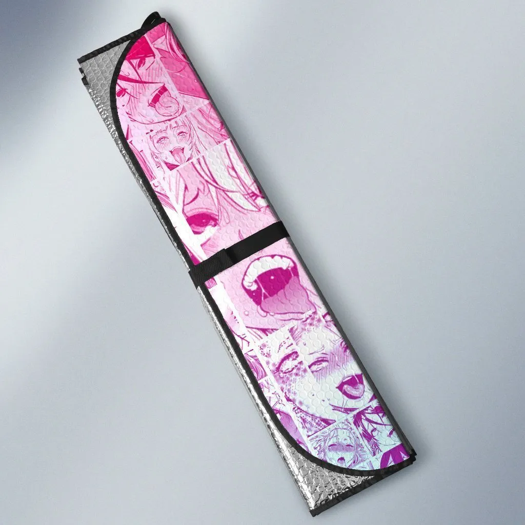 Ahegao Car Sunshade Custom Car Interior Accessories