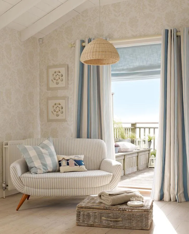 Awning Stripe Seaspray Fabric