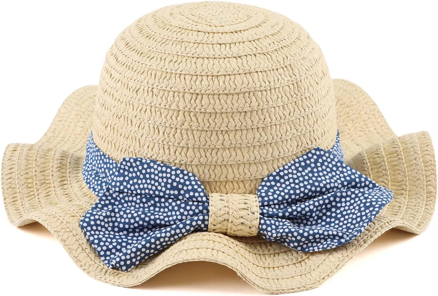 Baby Girl Straw Hat Toddler Summer Beach Hats with Bowknot Sun Protection Hats for Kids Girls