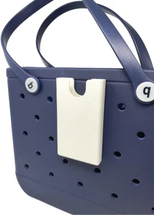 BAGLETS - Phone Holder Charm Accessory Compatible with Bogg Bags - Keep Your Phone Handy with Your Tote Bag - Made in The USA (White)