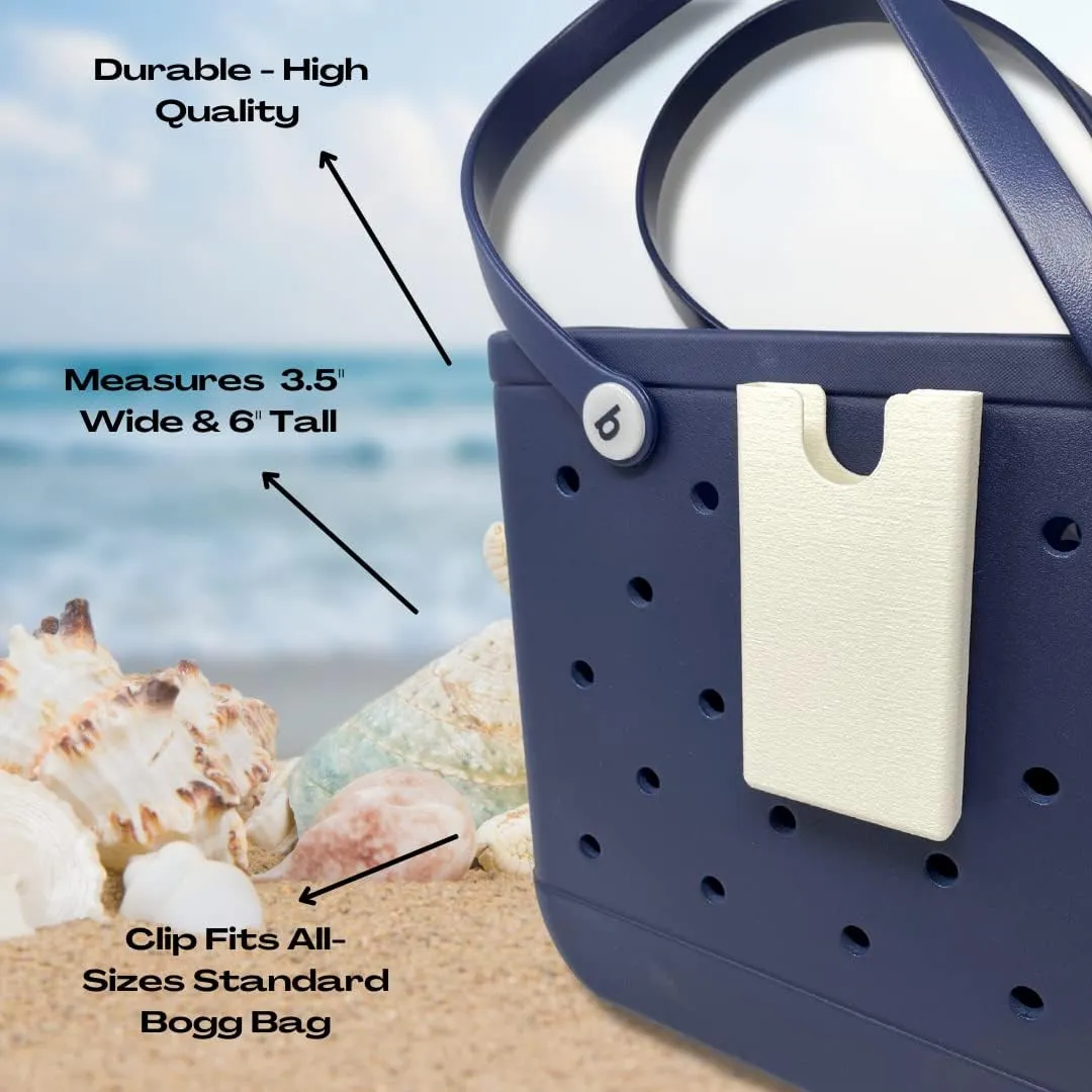BAGLETS - Phone Holder Charm Accessory Compatible with Bogg Bags - Keep Your Phone Handy with Your Tote Bag - Made in The USA (White)