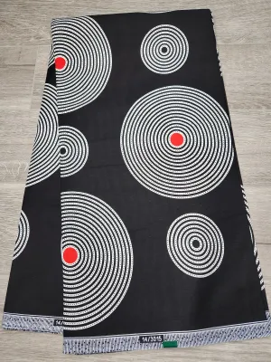 Black African Print Fabric, Ankara Fabric