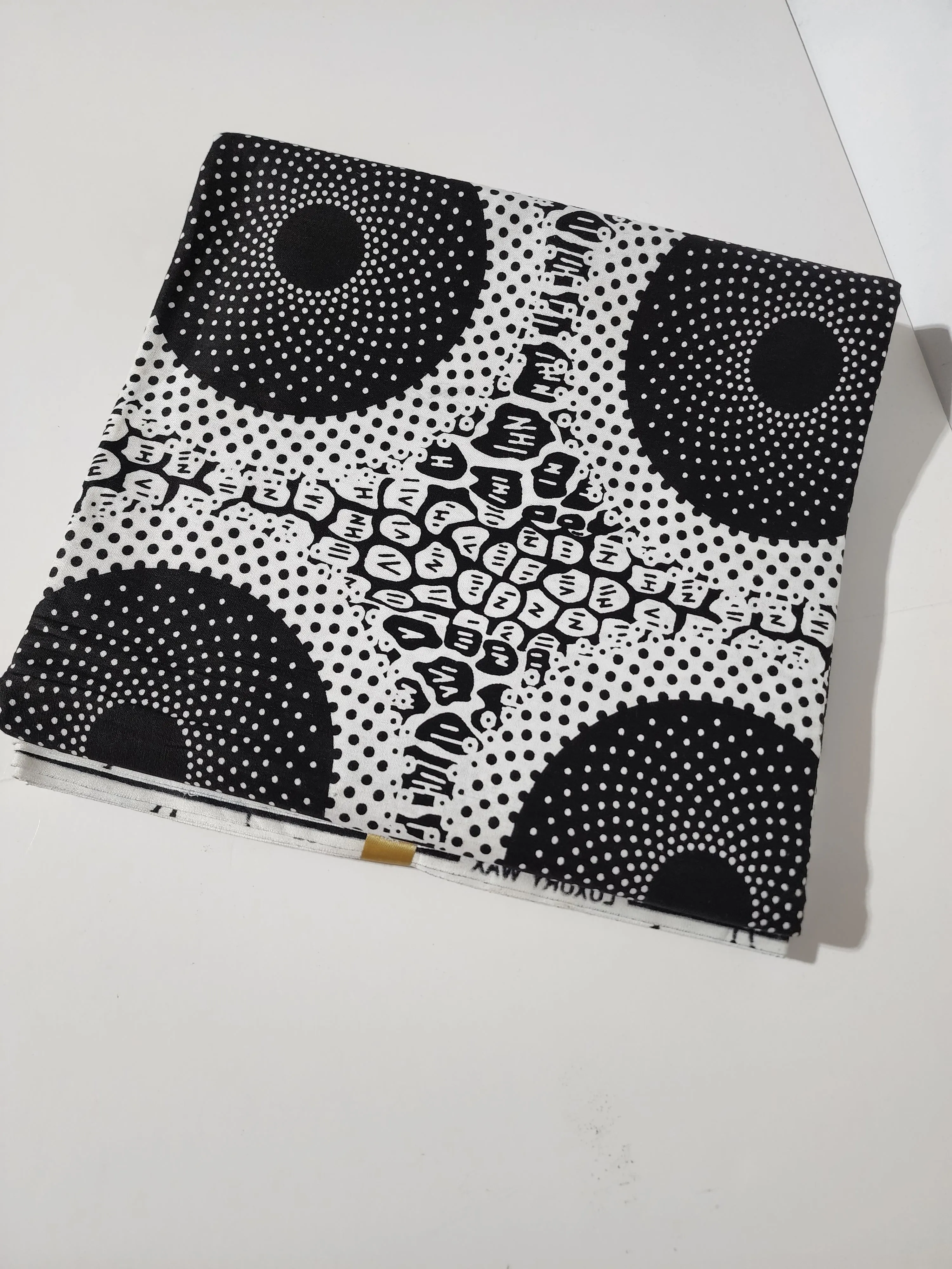 Black and White Ankara Fabric, ACS0177