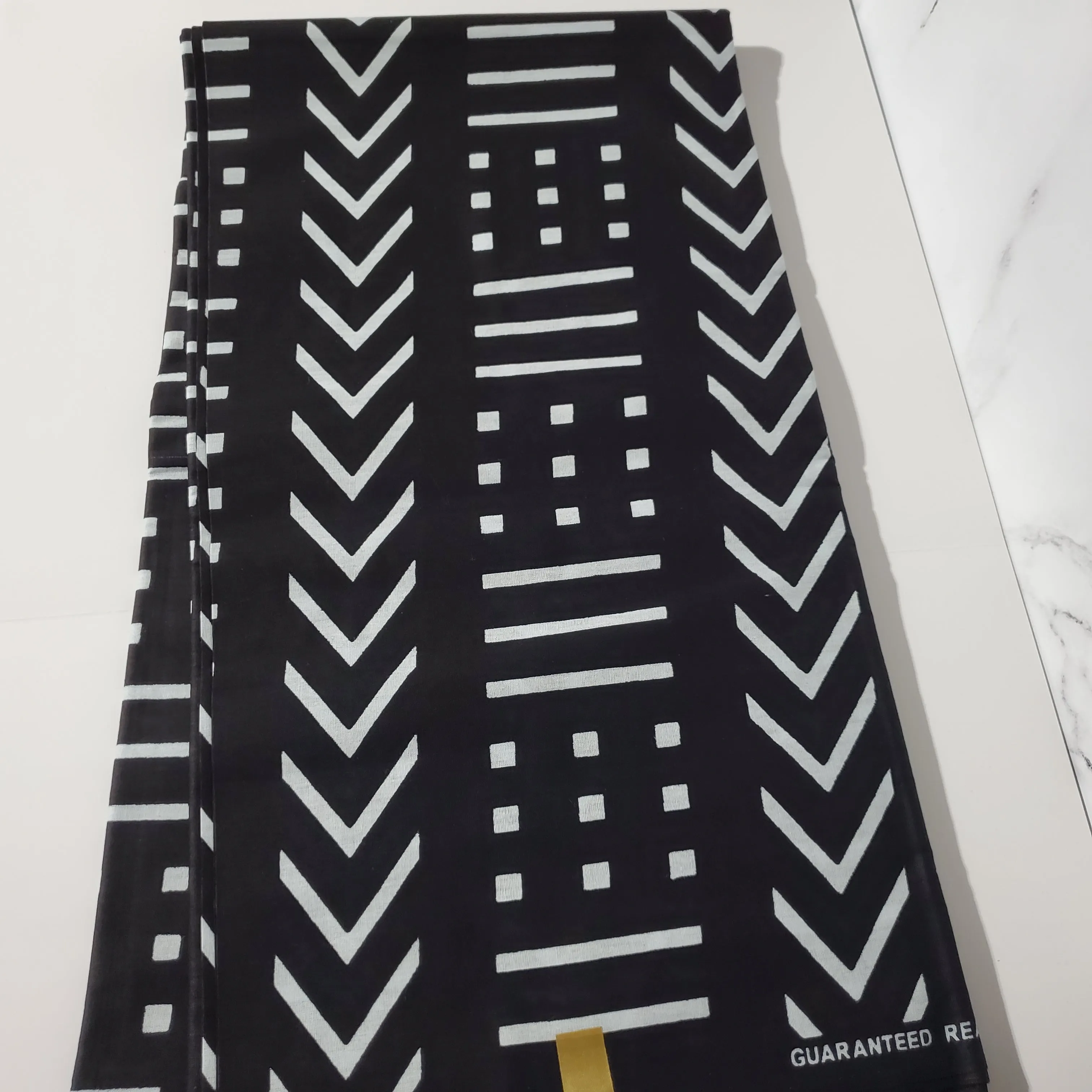 Black and White Monochrome African Ankara Fabric