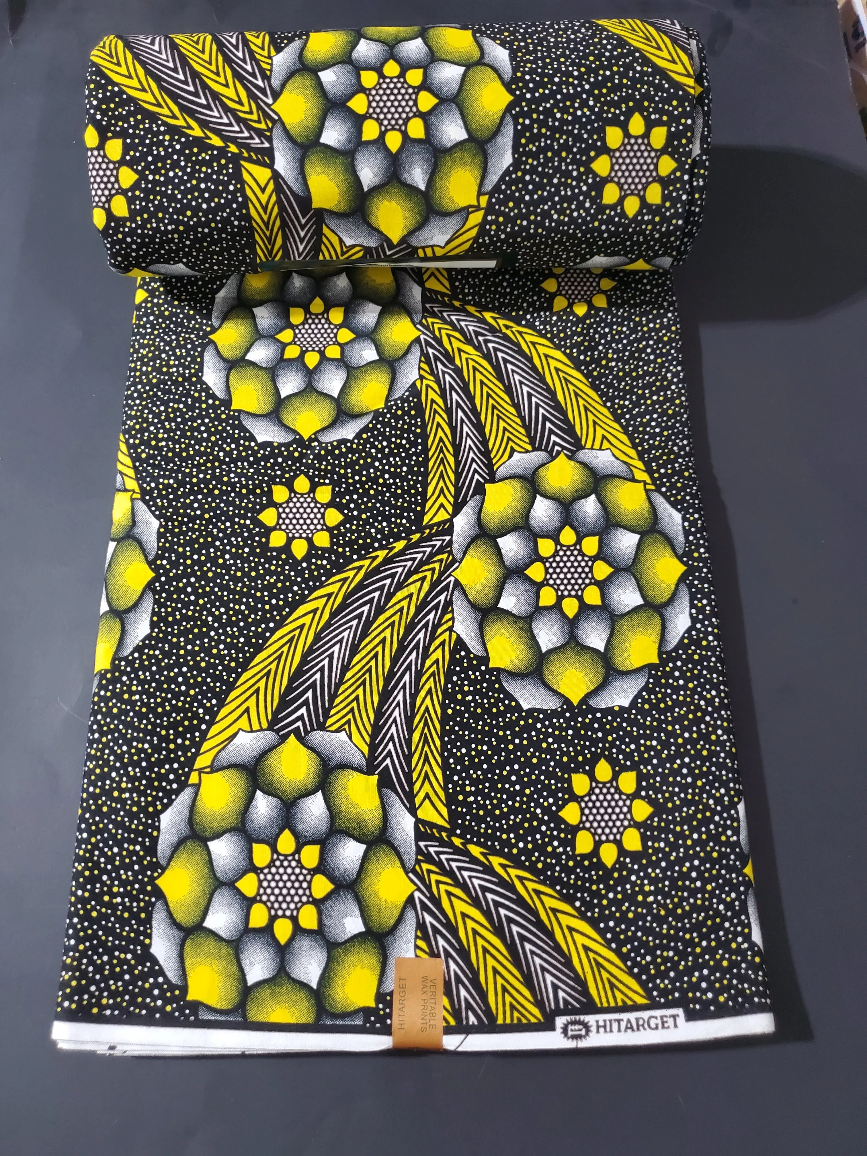 Black and Yellow Multicolor African Ankara Fabric