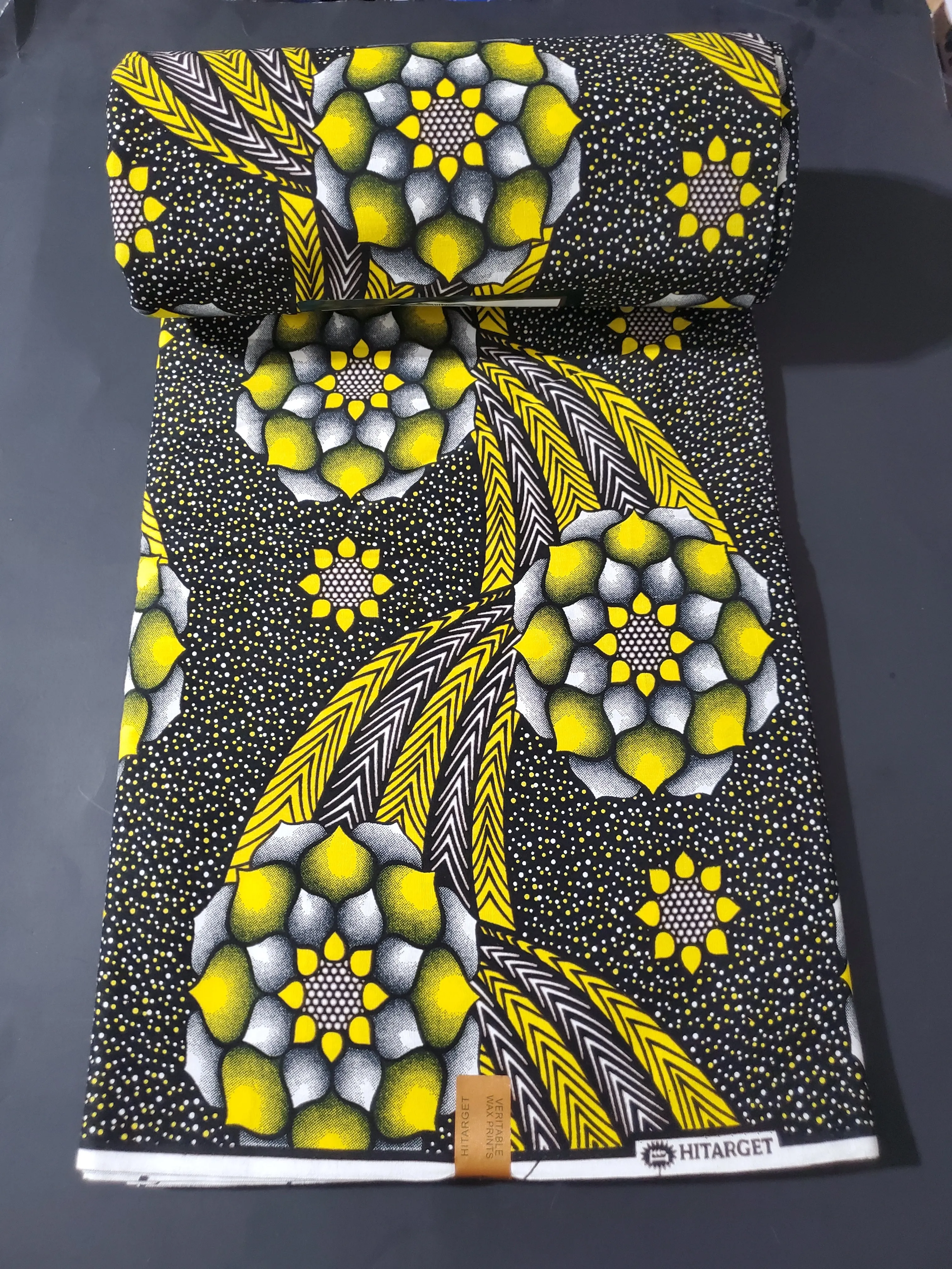 Black and Yellow Multicolor African Ankara Fabric