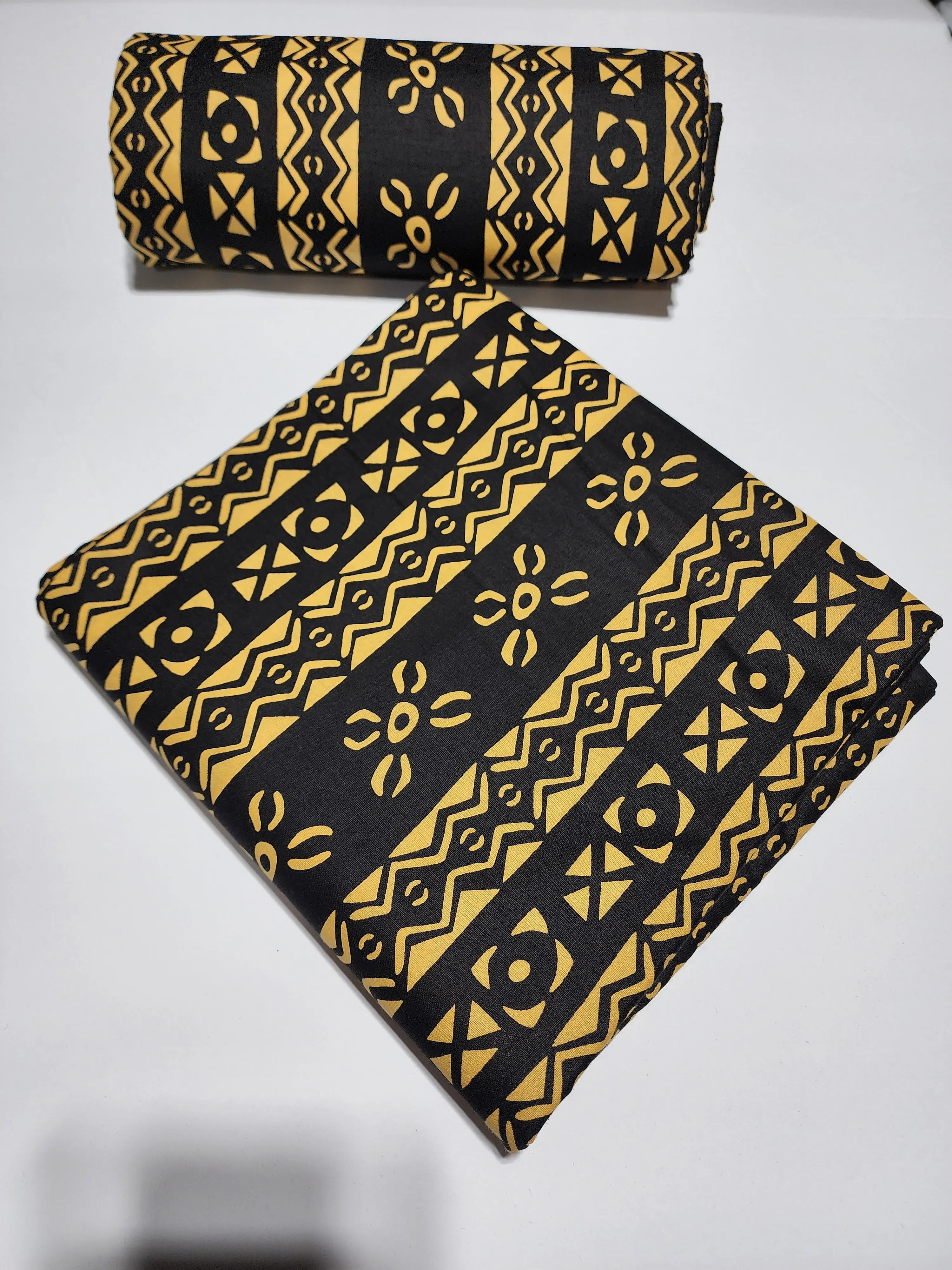 Black Tribal Ankara Print Fabric, ACS2150