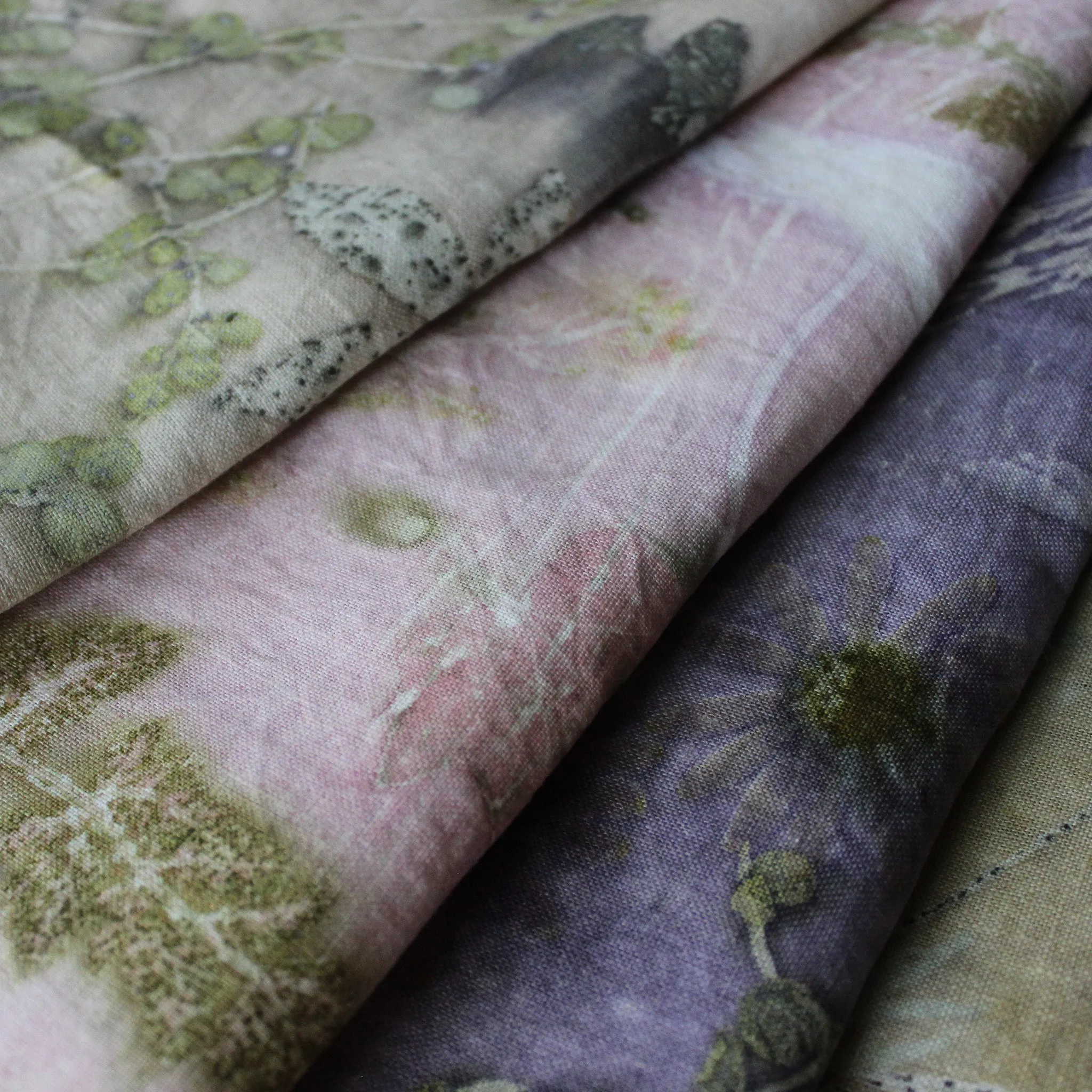 Botanical Eco Print Linen Panel Placemats