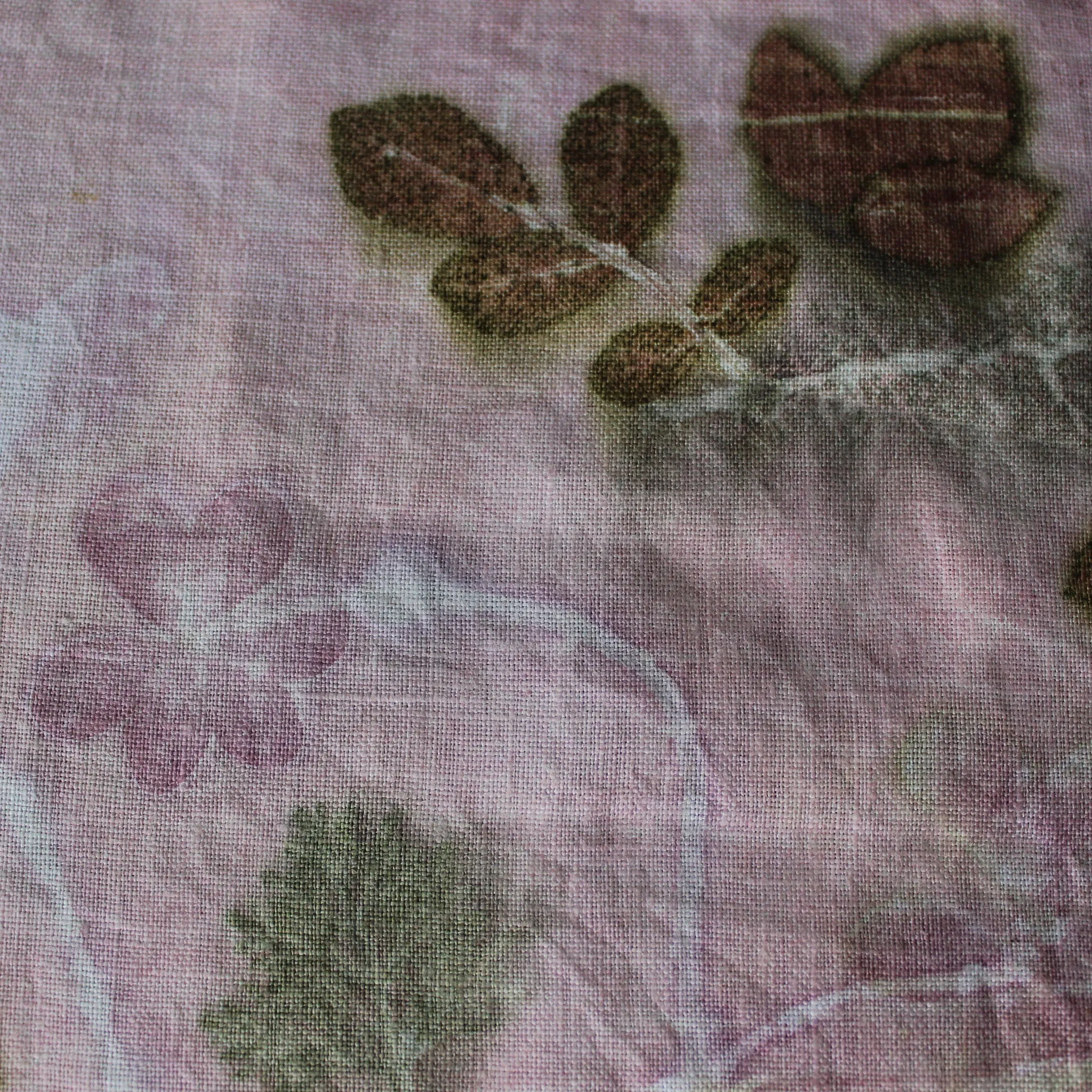 Botanical Eco Print Linen Panel Placemats