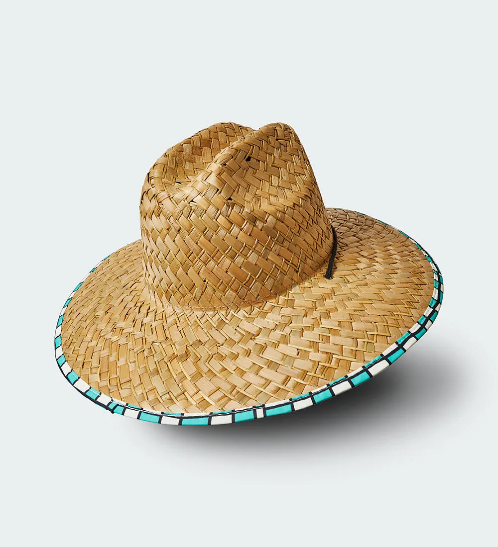 Checkered Straw Hat