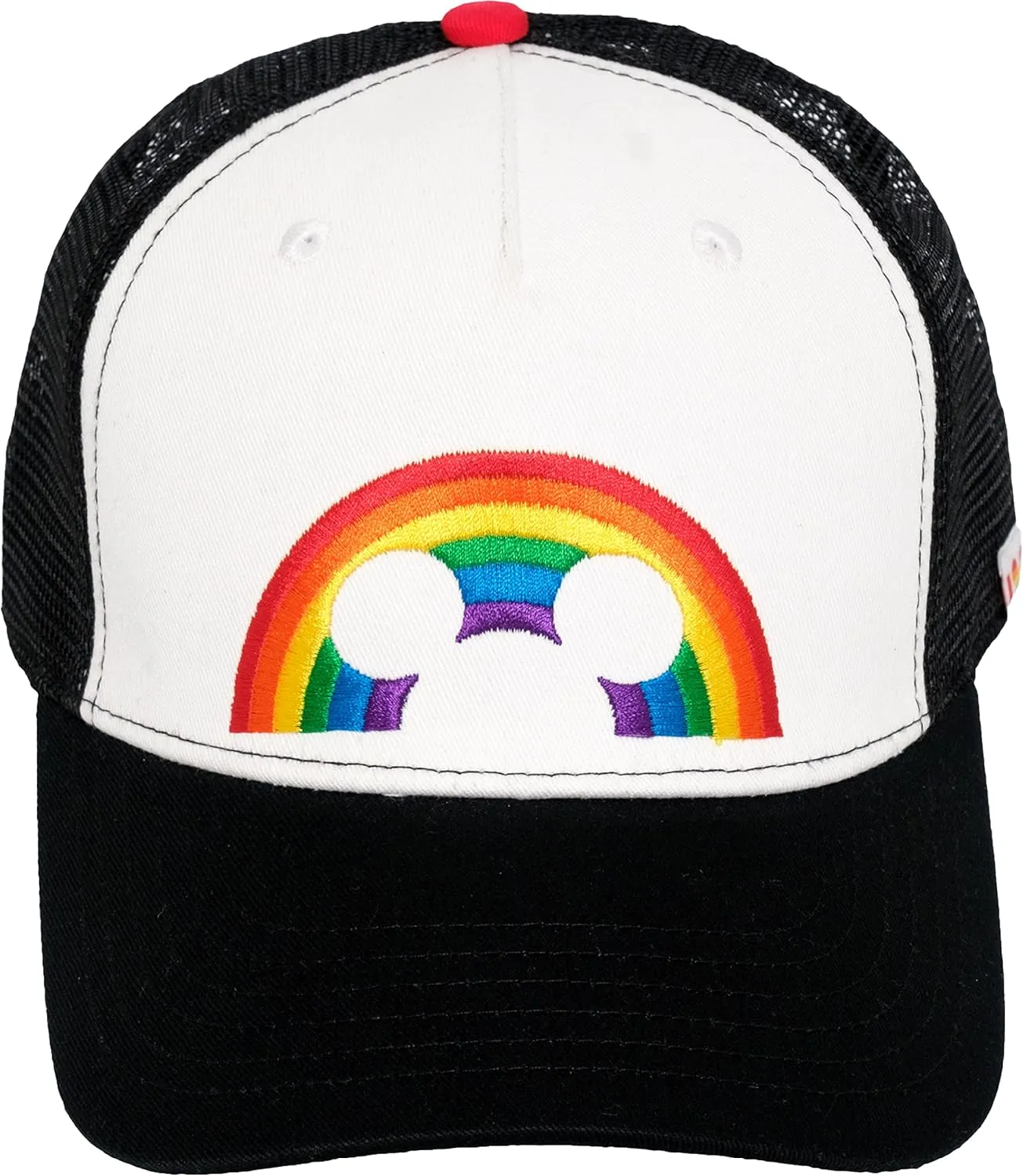 Concept One Disney Mickey Mouse Trucker Hat, Rainbow Pride Mesh Back Snapback Baseball Cap