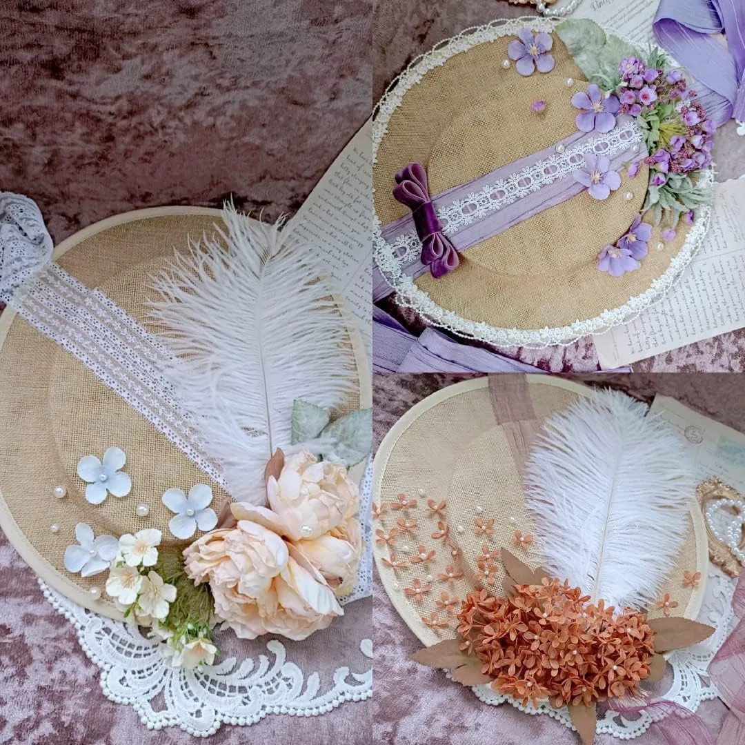 COSDREAMER Girls Women Tea Party Sun Hat Lace Ribbons Straw Hats Small Hat