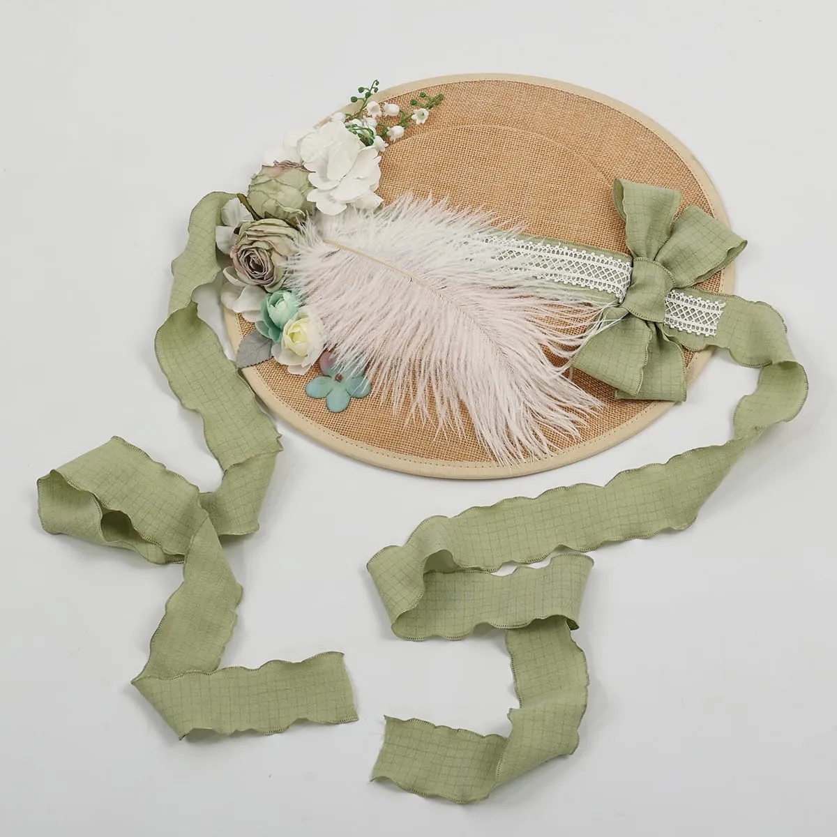 COSDREAMER Girls Women Tea Party Sun Hat Lace Ribbons Straw Hats Small Hat