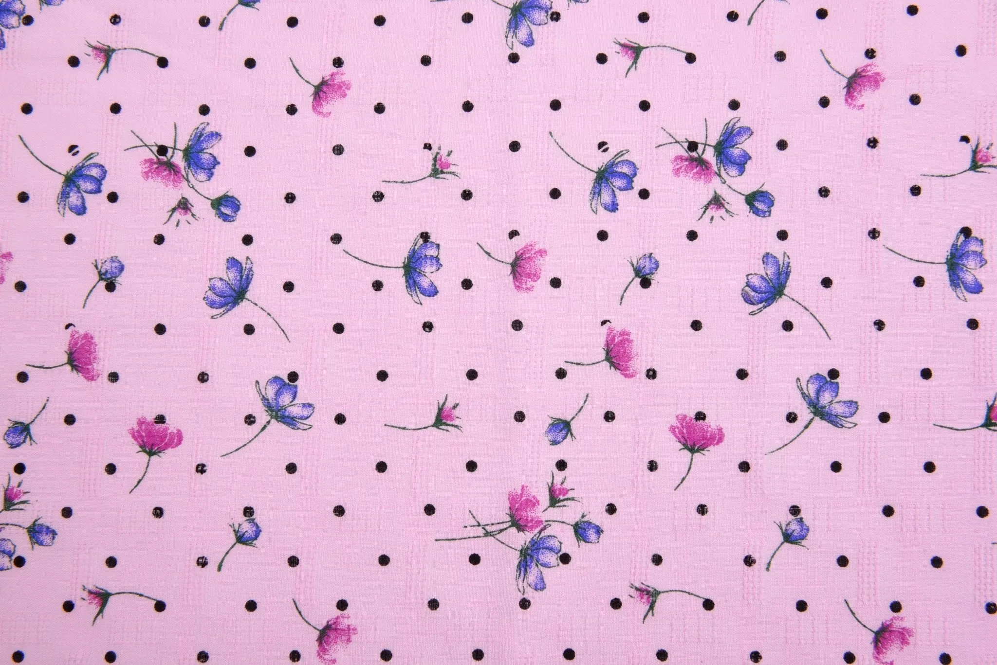 Cotton Lawn Jacquard Floral Print Fabric