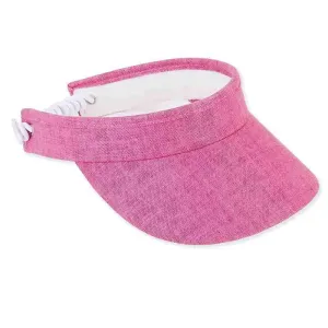 Cotton Linen Sun Visor with Coil Closure - Sun 'N' Sand Hats