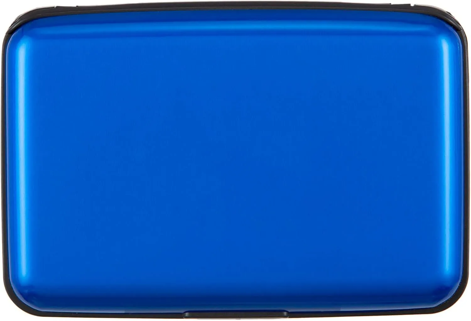 Credit Card Holder, RFID Blocking Metal Card Wallet for Women Men Slim ID Card Holders Protector Aluminum Business Hard Case (Blue)