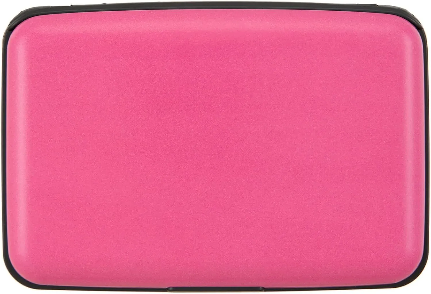 Credit Card Holder, RFID Blocking Metal Card Wallet for Women Men Slim ID Card Holders Protector Aluminum Business Hard Case (Fandango Pink)