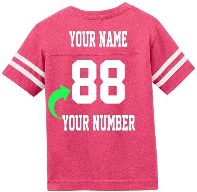 Customized Toddler Jersey Personalized with Your Name and Team Number (Black Solid, 1T)