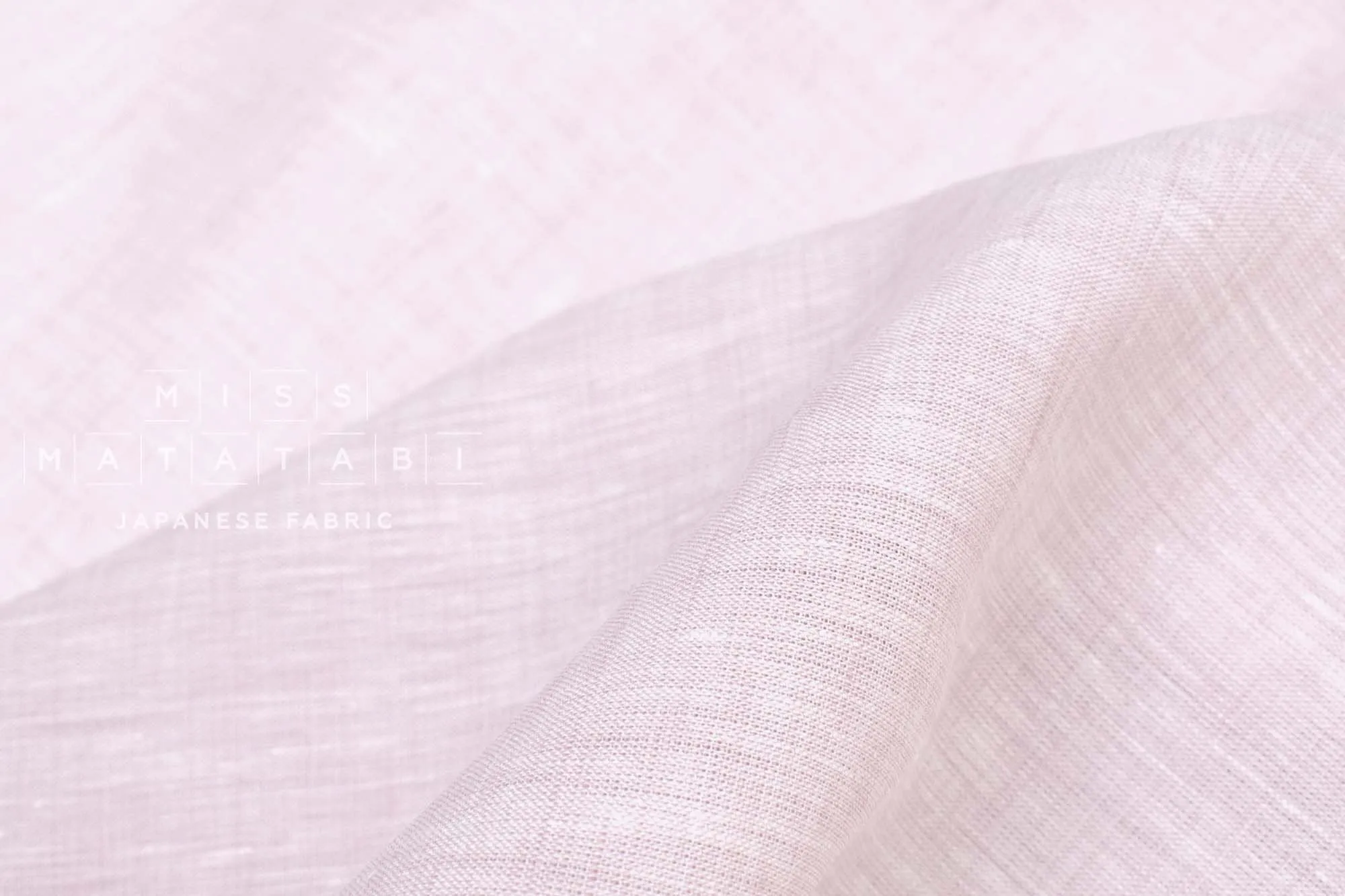 DEADSTOCK 100% Linen Chambray - pale pink
