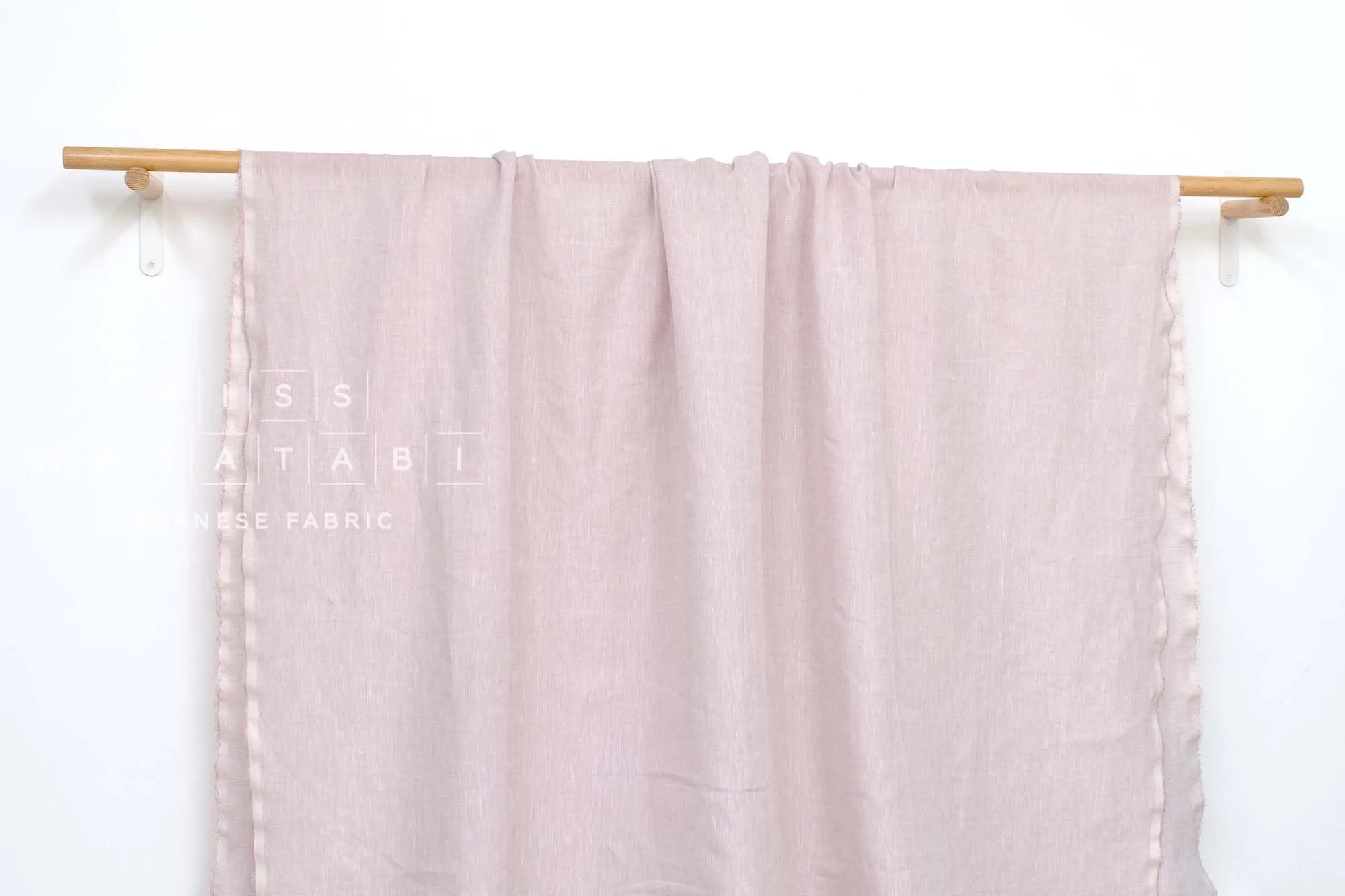 DEADSTOCK 100% Linen Chambray - pale pink