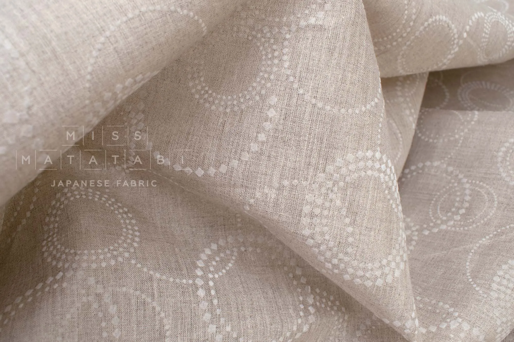 DEADSTOCK Flocked 100% Linen