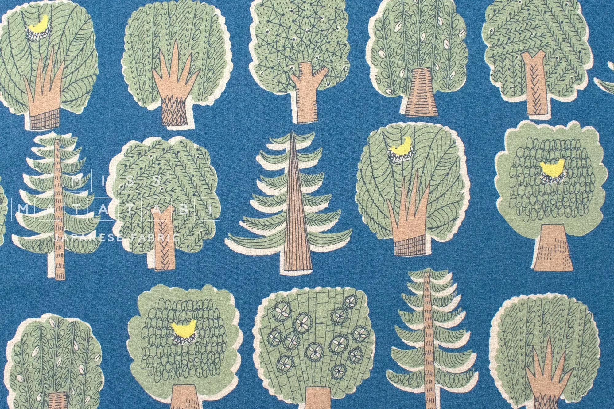 DEADSTOCK Trees Linen Blend - E