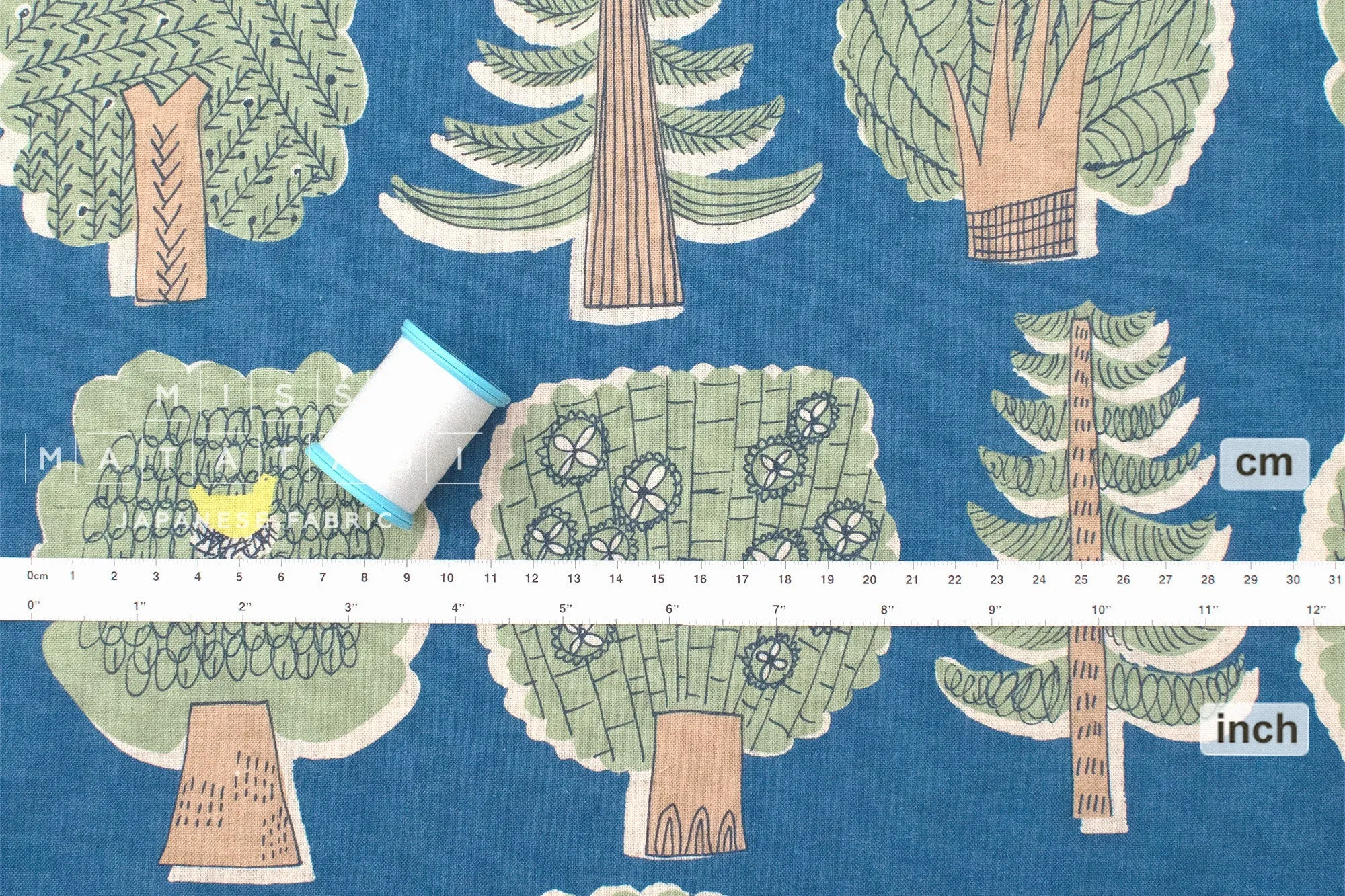 DEADSTOCK Trees Linen Blend - E