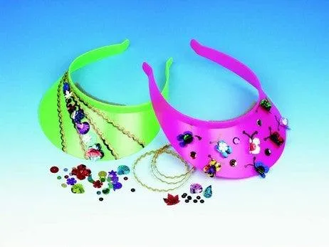DIY Colored Plastic Visors (12 Pack)