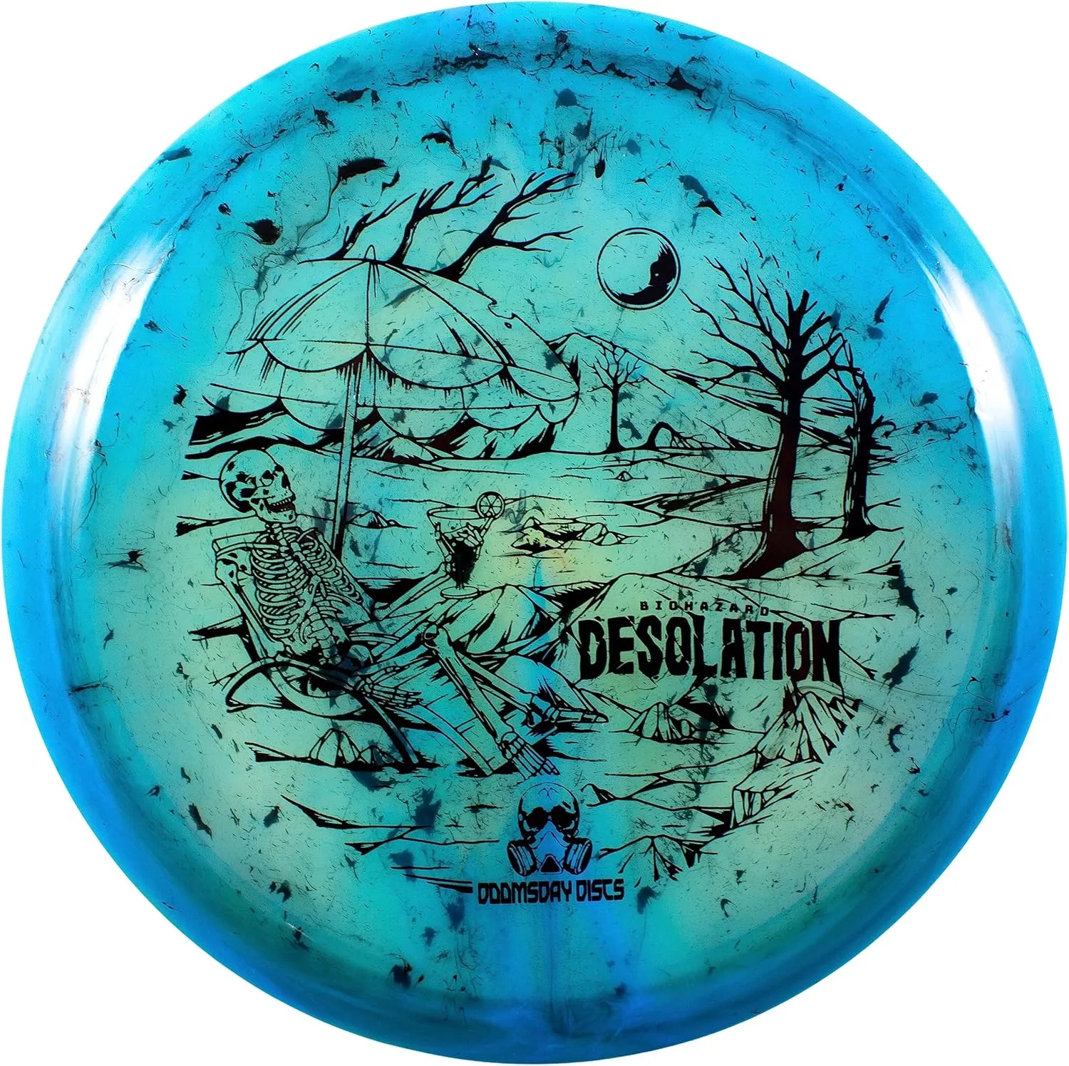 DOOMSDAY DISCS Desolation Midrange | Professional Level Disc Golf Mid in Premium Gummy Clear Plastic