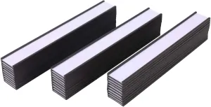 Eeoyu Magnetic Label Holders with Magnets Magnetic Data Card Holders with Clear Plastic Protectors for Metal Shelf, Whiteboard, Set of 50 (0.75 x 6 Inch)