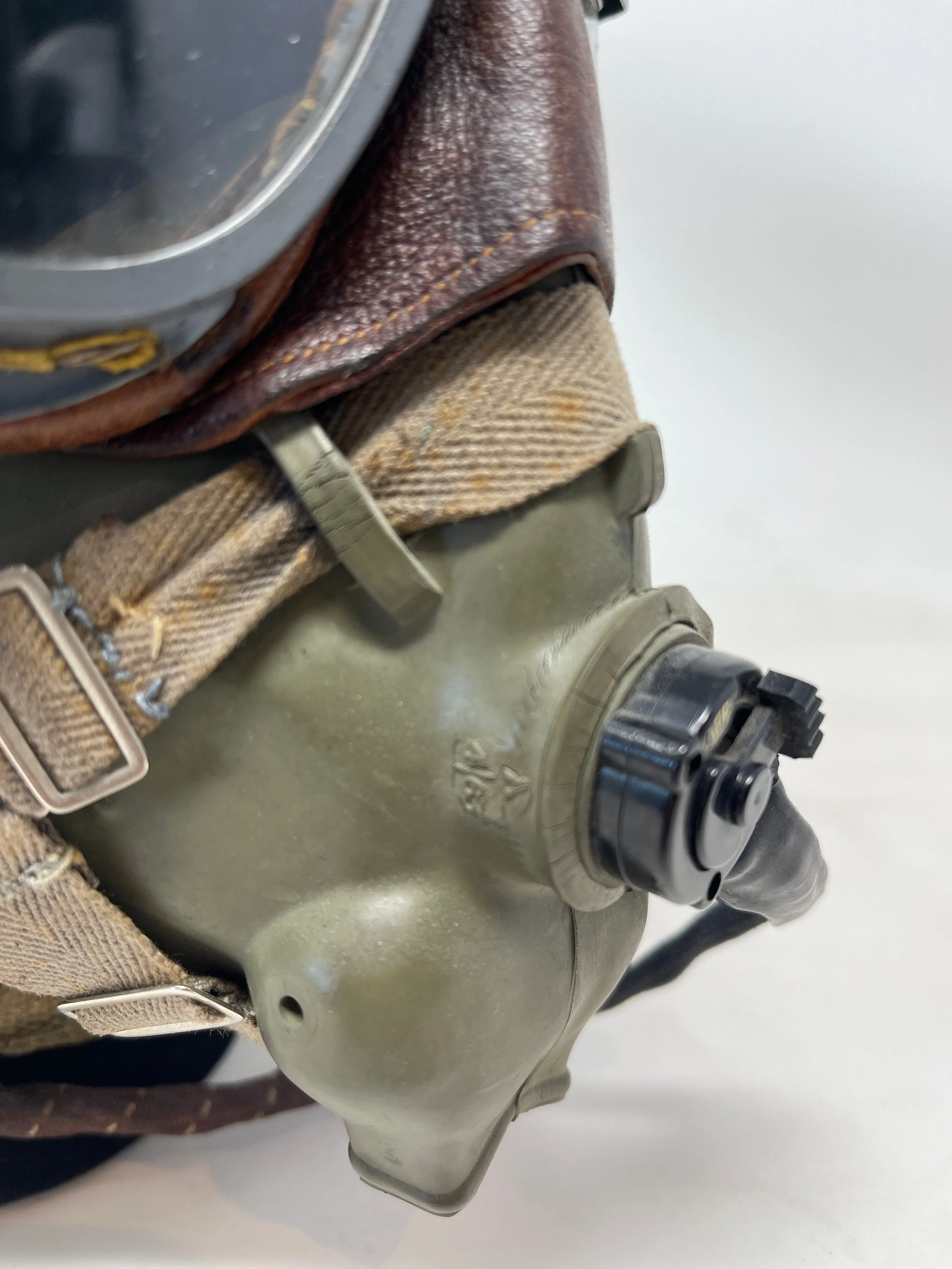 Flying Helmet, Type C (wired), Goggles, Flying, Mk VIII
