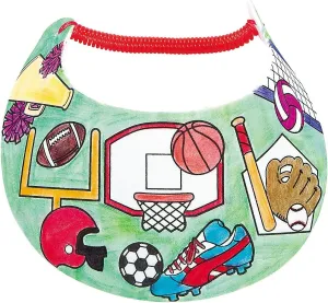 Fun Express Color Your Own Foam Sports Visor - VBS Vacation Bible School Supplies/Decor - DIY Crafts for Kids and Fun Home Activities - Makes 12