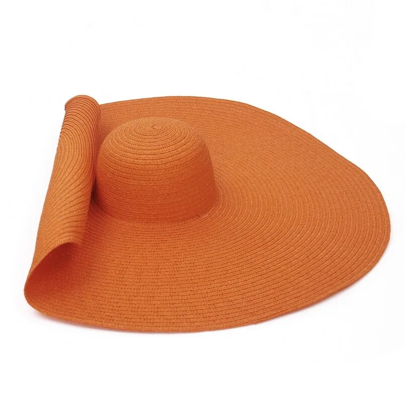 GEMVIE  Over-sized Straw Wide Brim Summer Beach Hat for Women