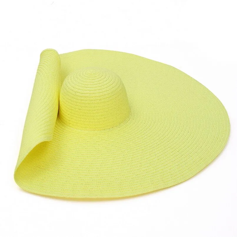 GEMVIE  Over-sized Straw Wide Brim Summer Beach Hat for Women