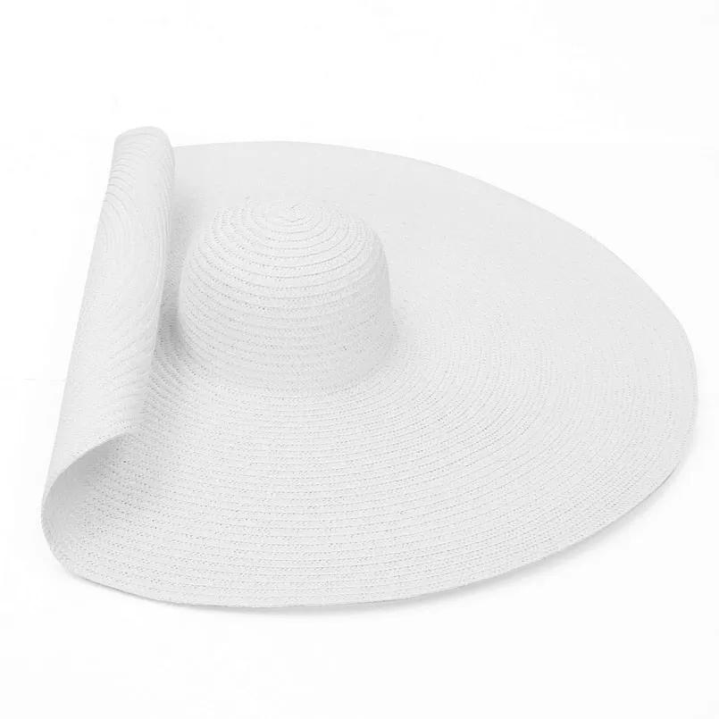 GEMVIE  Over-sized Straw Wide Brim Summer Beach Hat for Women