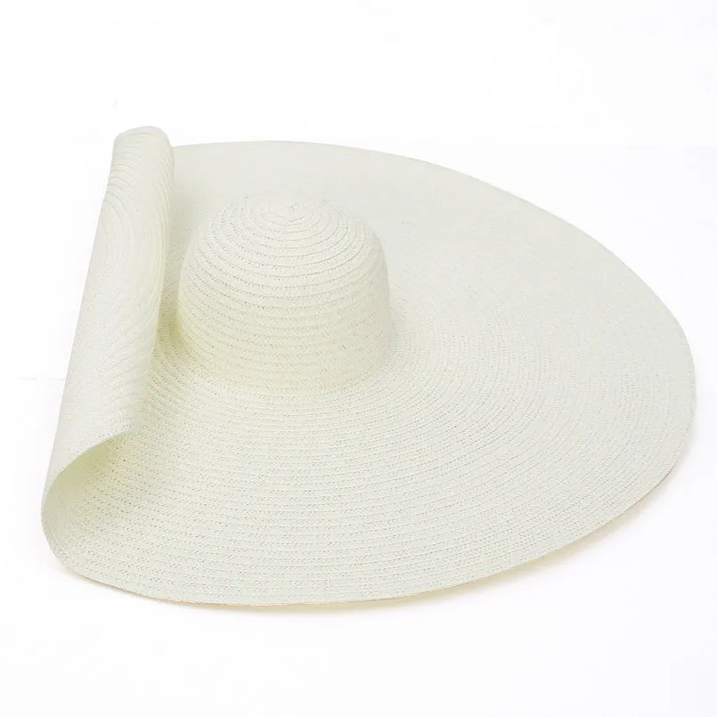 GEMVIE  Over-sized Straw Wide Brim Summer Beach Hat for Women