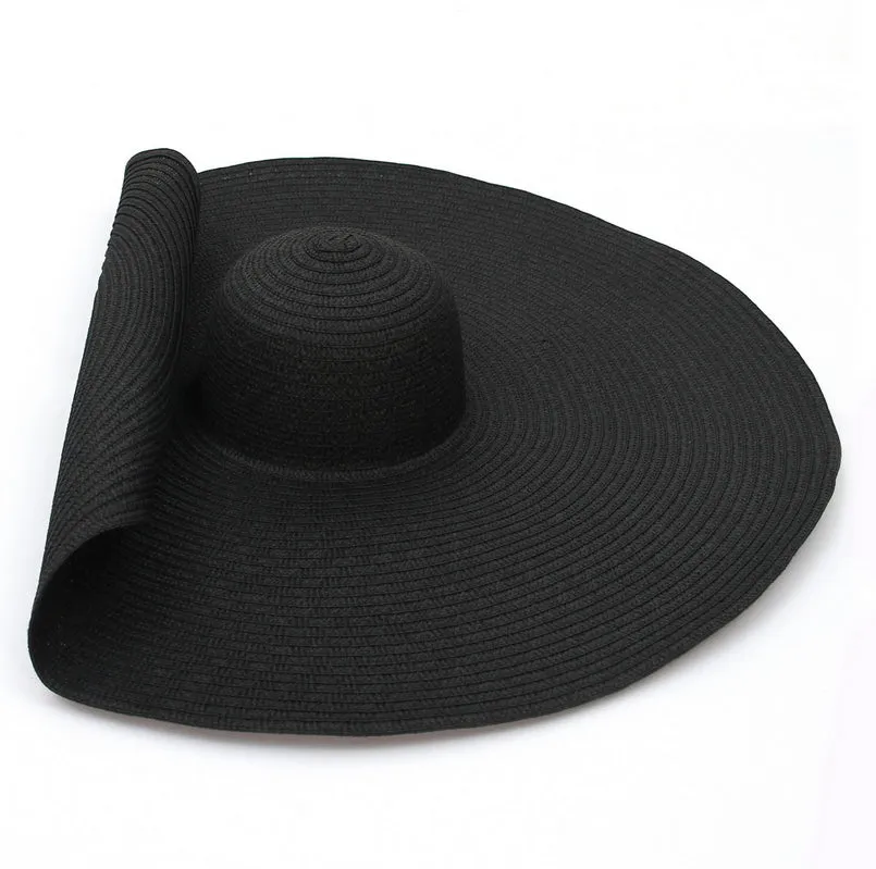 GEMVIE  Over-sized Straw Wide Brim Summer Beach Hat for Women