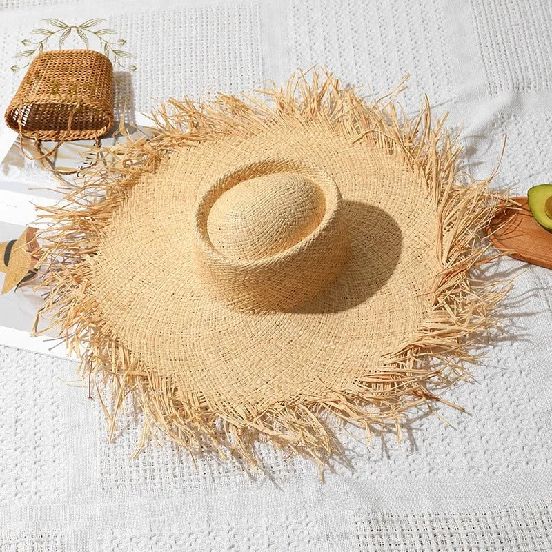 Gorgeous Handmade Wide Brim Summer Straw Hat Collection