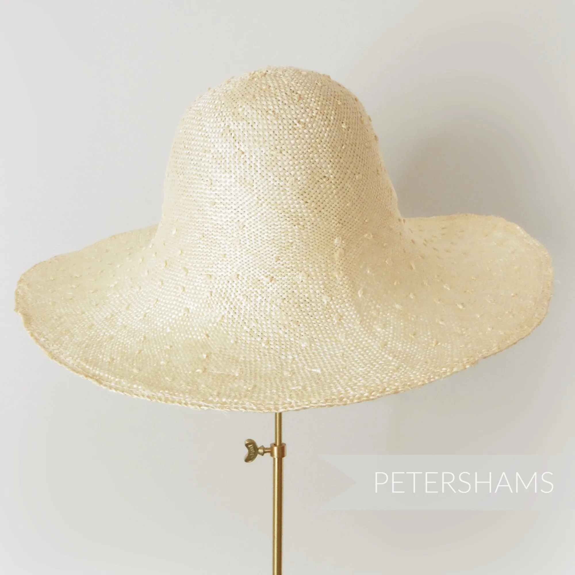 Knotted Natural Ramie Straw Capeline Hat Body - 12-13"