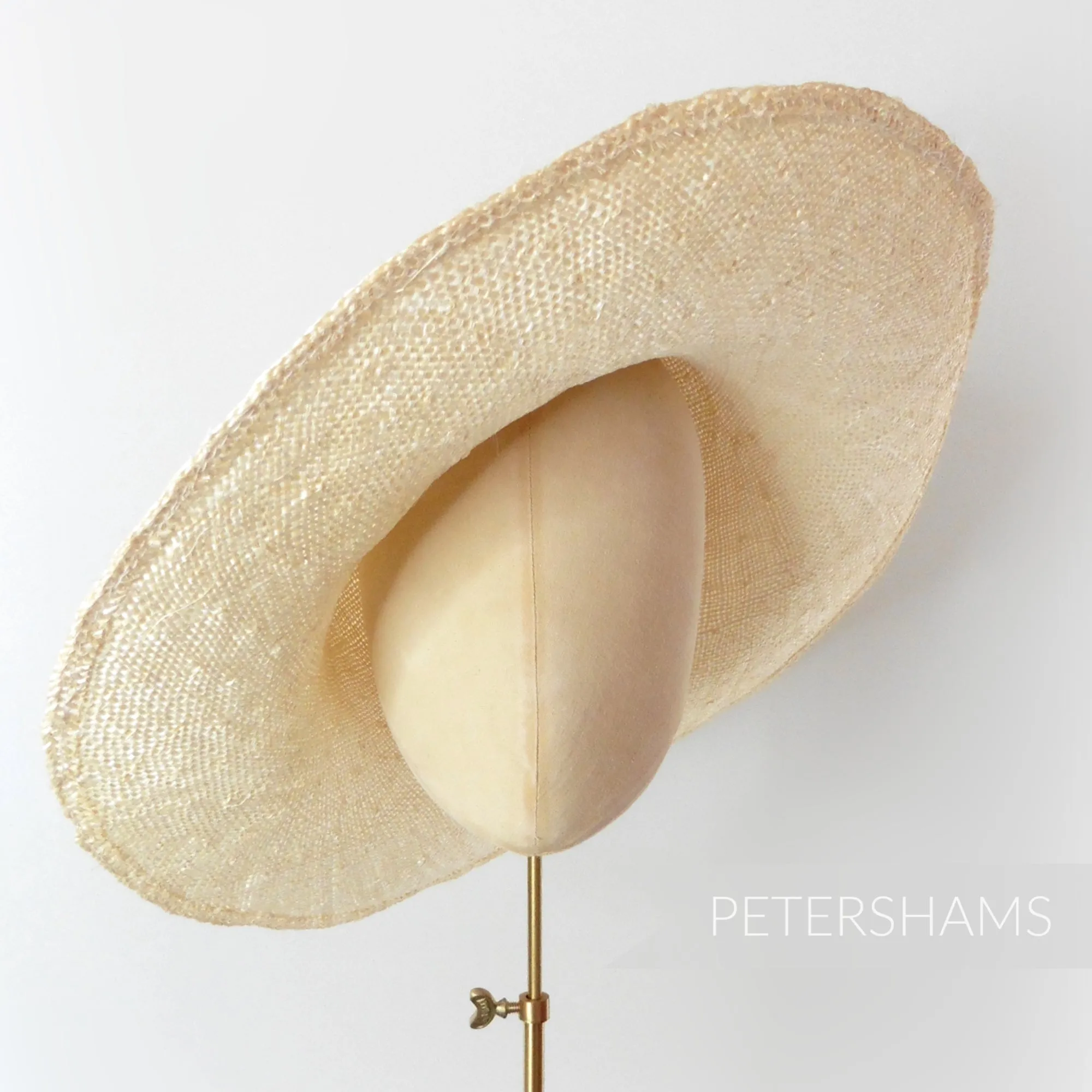 Knotted Natural Ramie Straw Capeline Hat Body - 12-13"