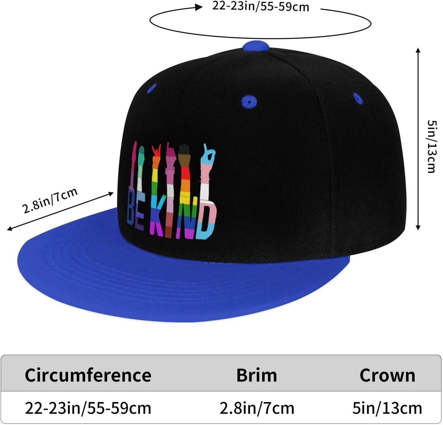 LGBTQ Pride Flag Dad Hat Flat Brim Trucker Hats Women Funny Novelty Snapback Baseball Cap,White