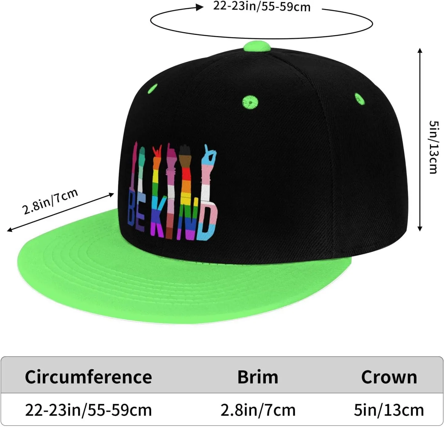 LGBTQ Pride Flag Dad Hat Flat Brim Trucker Hats Women Funny Novelty Snapback Baseball Cap,White