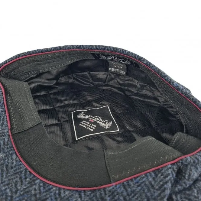 Majorwear Herringbone Newsboy Cap | Tweed Navy
