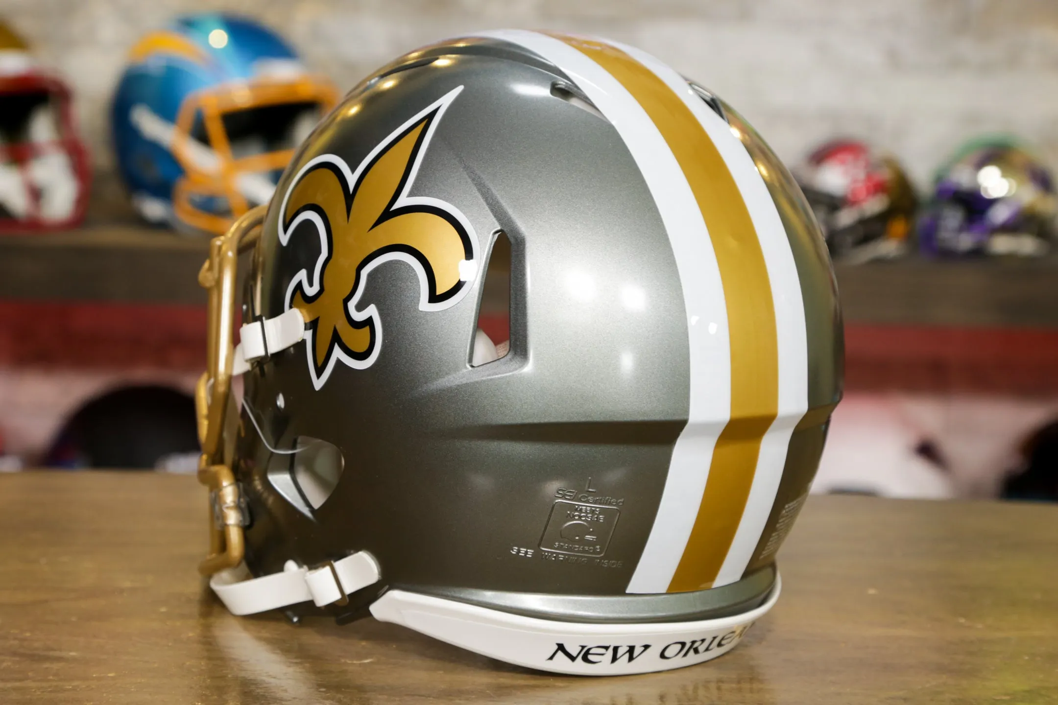 New Orleans Saints Riddell Speed Replica Helmet - Flash