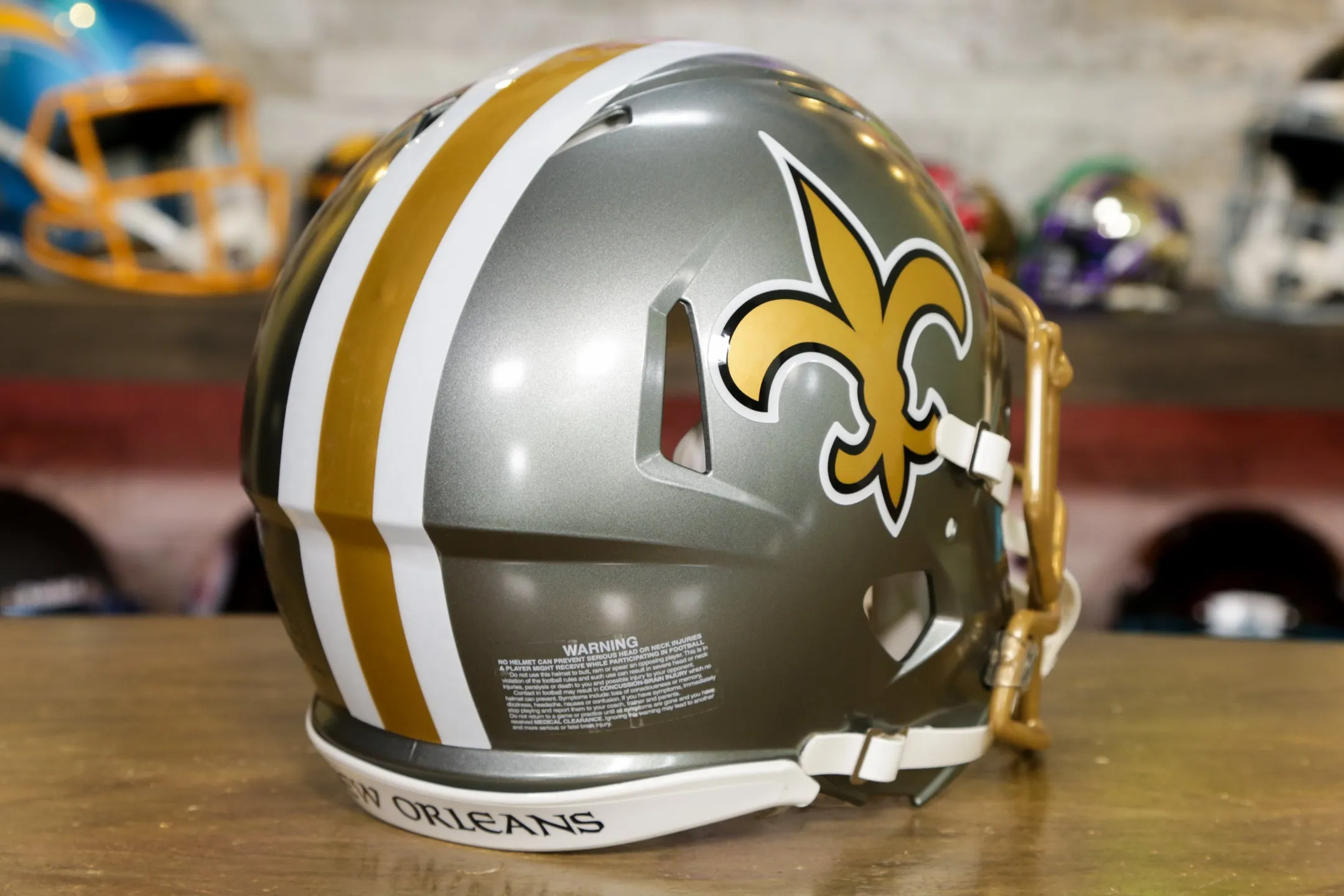 New Orleans Saints Riddell Speed Replica Helmet - Flash